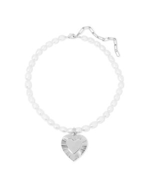 Eklexic Pearl & Hildegard Pendant Necklace - White
