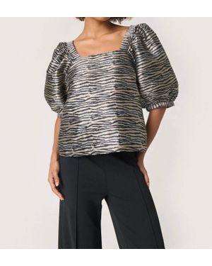 Soaked In Luxury Elowen Sonnia Square Neck Blouse - Black