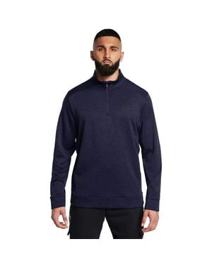 Under Armour Armor Fleece Twist Sweatshirt Mock Neck 1/4 Zip Dsgl133 - Blue