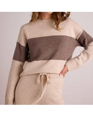 Bella Dahl Slouchy Crew Neck Sweater - Brown