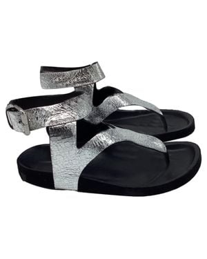 Isabel Marant Ankle Strap Flat Sandals - Black