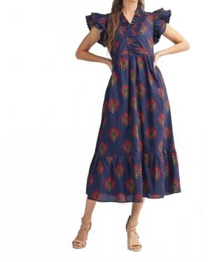Jodifil Nora Midi Dress - Blue