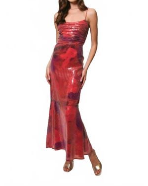 women's silk maxi dress Veronica Beard Ember Silk-Blend Maxi Dress | Blue Coast Multi