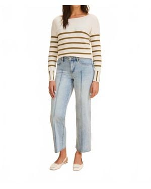 Fdj Long Sleeve Stripe Sweater - Blue
