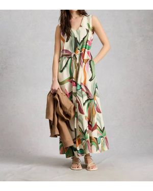 White Stuff Poppy Midi Dress - Metallic