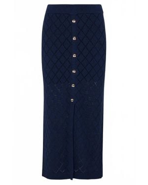 Hevron Mia Skirt - Blue