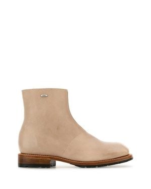 Our Legacy Leather Engine Ankle Boots - Natural