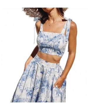 Dress Forum Coastline Cropped Top - Blue