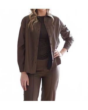 Joh Jomara Faux Leather Top - Brown