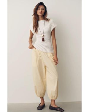 Daily Practice Cropped Bubble Pants - Natural