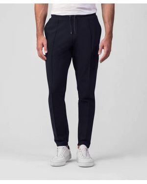 Ron Dorff Classic Fit Straight Leg City Pants - Blue