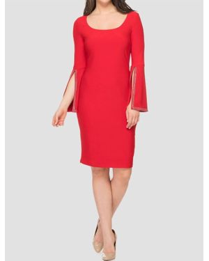 Joseph Ribkoff Diamonds Cocktail Mini Dress - Red