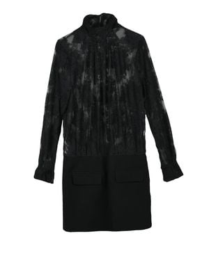 Semicouture Mini Dress With Refined Lace Detail And Fitted Silhouette - Black