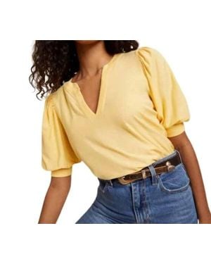 Nation Ltd Lou Peasant V-Neck Tee - Multicolor