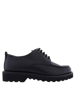Bally Norber Calf Grained Derby Shoes, Brand Size 6.5 Us Size 7.5 - Blue