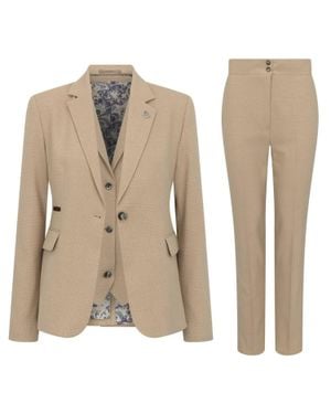TruClothing Classic Suit 3 Piece Prince Of Wales Check - Natural