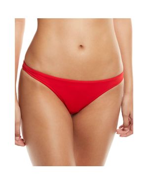 MILLY Solid St. Lucia Bikini Bottom - Red