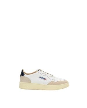 Autry Medalist Low Leather Suede Sneakers - White