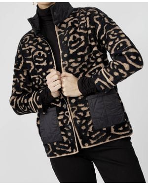FRANK LYMAN Animal Print Sweater - Black