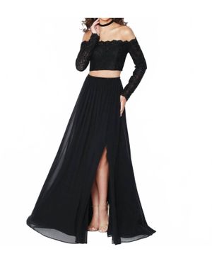 2Cute Longsleeve Prom Dress - Black