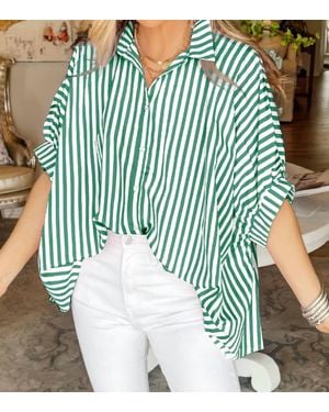 Shewin Dolman Stripe Top - Blue