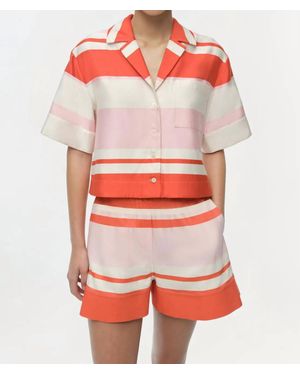 Jonathan Simkhai Karleigh Drawstring Shorts - Red