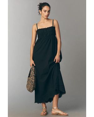 RMN Leilani 100% Cotton Midi Dress - Blue
