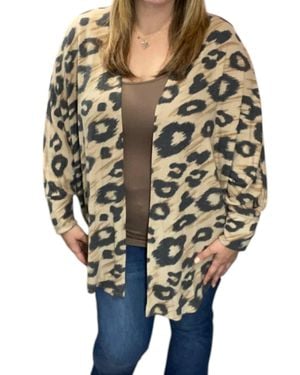 Honeyme Fleecey Cocoon Cardigan - Multicolor