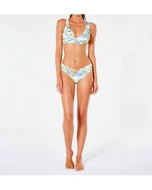 Rip Curl Post Cards Deep V-Neck Bikini Top - Orange