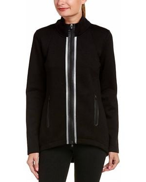Vimmia Marina Stylish Collared Soft Fabric Full Zip Jacket - Black