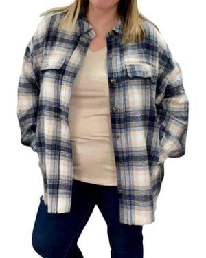 White Birch Plaid Shacket - Gray