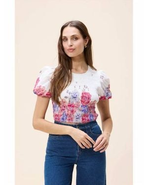 Cleobella Rya Short Sleeve Top - White