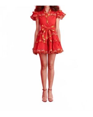 Celiab Haze Mini Dress - Red