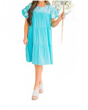 Layerz Clothing Gianna Midi Dress - Blue