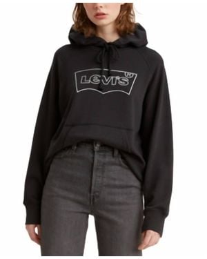 Levi's Fleece Graphic Print Hoodie - Black