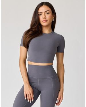 AVA Active Hera Crop T-Shirt - Blue