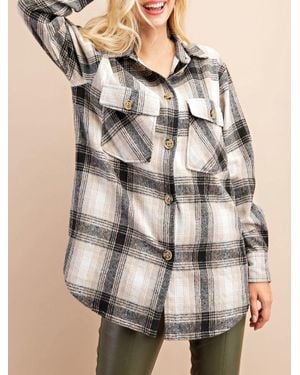 Kori Plaid Shirt Jacket - Natural