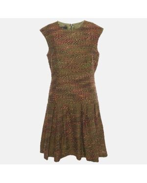 Carolina Herrera Knit Sleeveless Short Dress - Brown