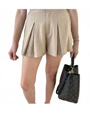 Mustard Seed Beach Pleats Shorts - Natural