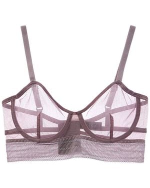 Else Bare Underwire Full Cup Longline Bra - Purple