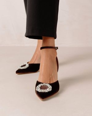 Alohas Cinderella Crystal Embellished High-Heel Pumps - Black