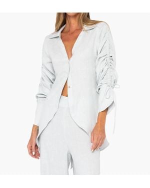 JBQ Alegra V Neck Top - White