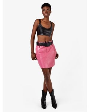 AS by DF Jordan Recycled Leather Skirt - Pink