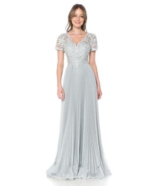 TRUEDAMES Pleated Mother Of Bride Formal Gown - White