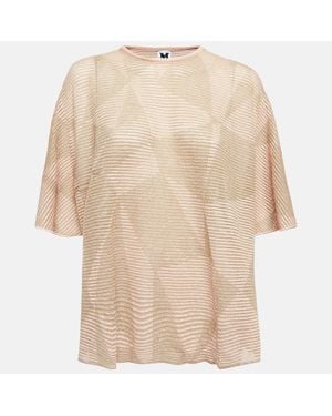 Missoni Metallic Lurex Knit Top - Natural