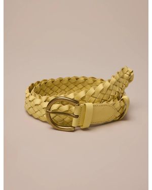 Lucky Brand Woven Leather Belt - Natural