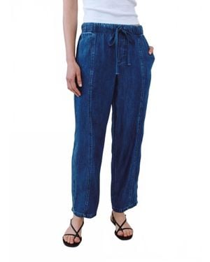Bella Dahl Seamed Soft Barrel Pant - Blue