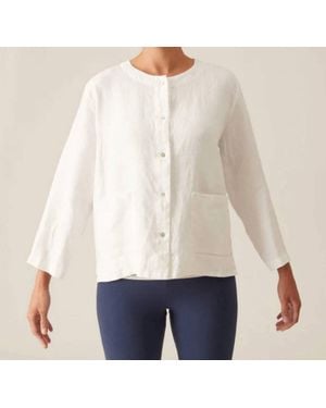 cut-loose Linen Jacket - White