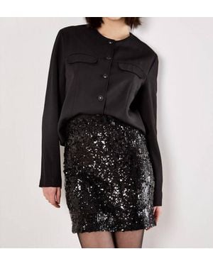 Apricot Multi Sequin Bodycon Mini Skirt - Black