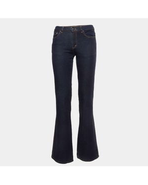 Roberto Cavalli Dark Denim Straight Fit Jeans S/Waist - Blue
